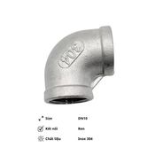 Cút ren inox DN10 nổi bật hơn cút làm từ nhựa, thép, gang logo