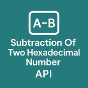 Subtraction Of Two Hexadecimal Number  API logo
