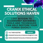 LOST BITCOIN RECOVERY EXPERT//CRANIX ETHICAL SOLUTIONS HAVEN