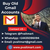 Buy Gmail Accounts - 100% New, Aged, Bulk, PVA  logo