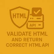 Validate HTML And Return Correct html API logo