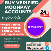 Buy Verified Moonpay Accounts - 100% safe & Secure Real logo