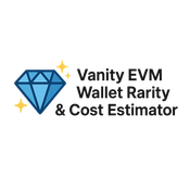 Vanity EVM Wallet Rarity & Cost Estimator logo