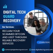 HOW TO RECOVER BITCOIN HIRE; DIGITAL TECH GUARD RECOVERY logo