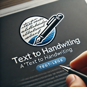 AI text to handwriting converter logo