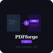 HTML and Markdown to PDF logo